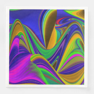 Serviette En Papier Summerrainbow, Rainbowart 3D Abstrait