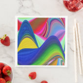Serviette En Papier Summerrainbow, Rainbowart 3D Abstrait (En situation)