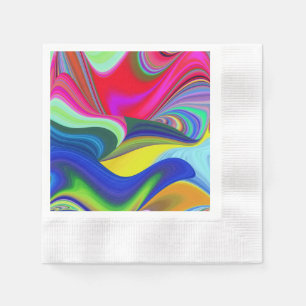 Serviette En Papier Summerrainbow, Rainbowart 3D Abstrait