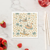 Serviette En Papier Summerween Party Skeleton Napkins (En situation)