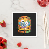 Serviette En Papier Summerween Skeleton Ghost Beach Halloween Fu (En situation)