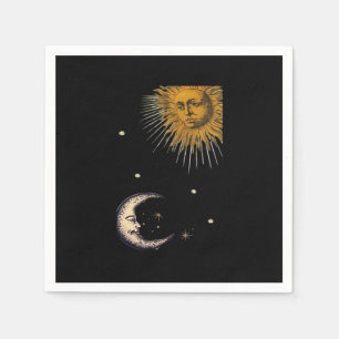 Serviette En Papier Sun And Moon 90s Whimsigoth Design