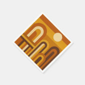 Serviette En Papier Sun & Arches Mid Century Modern Geometric Design (Coin)
