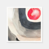 Serviette En Papier Sun gris et noir art moderne abstrait (Devant)