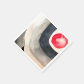 Serviette En Papier Sun gris et noir art moderne abstrait (Coin)