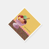 Serviette En Papier Sundae * choisir la couleur arrière - plan (Coin)