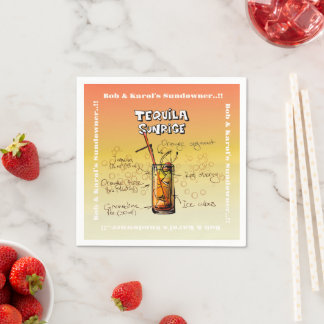 Serviette En Papier Sundowner Tequila Cocktail Party