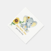 Serviette En Papier Sunflow Elephant Girl Baby shower serviettes Anniv (Coin)