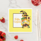 Serviette En Papier Sunflower Birthday Gnome (En situation)