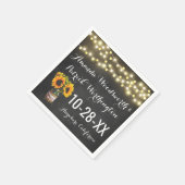 Serviette En Papier Sunflower Chalkboard Pays Mariage rustique (Coin)