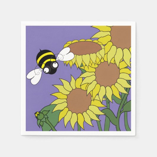 Serviette En Papier Sunflower Cocktail Napkins (Devant)