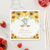 Serviette En Papier Sunflower Elephant Baby shower fête d'anniversaire (En situation)