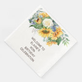Serviette En Papier Sunflower Eucalyptus 90e anniversaire (Coin)