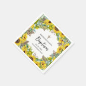Serviette En Papier Sunflower Eucalyptus Palm Boho Square Baptism (Coin)
