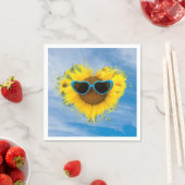 Serviette En Papier Sunflower Heart Abstrait sur Sky (En situation)