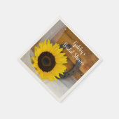 Serviette En Papier Sunflower Horseshoe Pays Fête des mariées occident (Coin)
