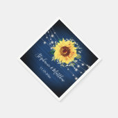 Serviette En Papier Sunflower Navy Babys Respirateurs Mariage (Coin)