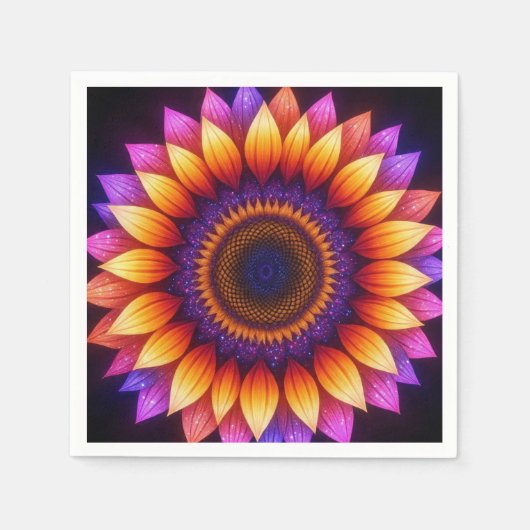 Serviette En Papier SunFlowerMandala (Devant)