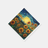 Serviette En Papier Sunflowers (Coin)