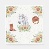 Serviette En Papier Sunflowers Boy Horse fête d'anniversaire (Devant)