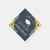 Serviette En Papier Sunflowers Graduation Party bleu serviettes en pap (Coin)