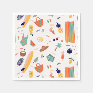 Serviette En Papier Sunny Beach Fun Motif