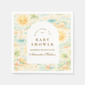 Serviette En Papier Sunny Coastal Beach Baby Shower (Devant)