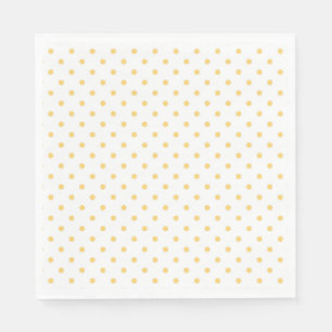 Serviette En Papier Sunny Jaune Polka Dot White Party