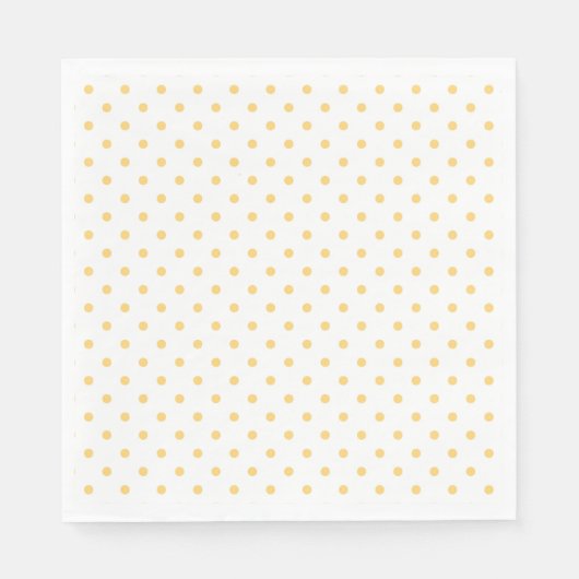 Serviette En Papier Sunny Jaune Polka Dot White Party (Devant)