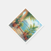 Serviette En Papier Sunny Seaside Terrace (Coin)
