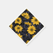 Serviette En Papier Sunroot, tournesol sauvage en jaune et bleu (Coin)