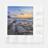 Serviette En Papier Sunset Beach Coined Luncheon Paper Napkins 31 (Devant)
