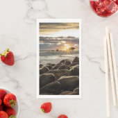 Serviette En Papier Sunset Beach Guest Serviettes Papier de serviette  (En situation)