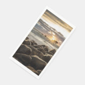 Serviette En Papier Sunset Beach Guest Serviettes Papier de serviette  (Coin)