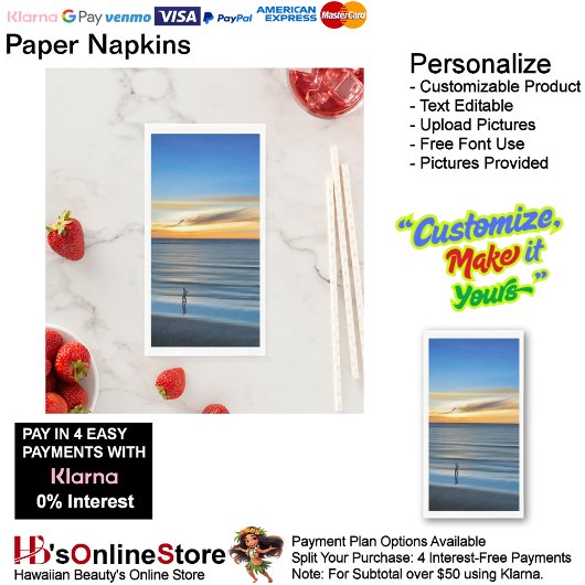 Serviette En Papier Sunset Beach Guest Serviettes Papier serviette 14
