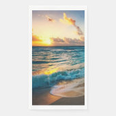 Serviette En Papier Sunset Beach Guest Towel Paper Napkins 19 (Devant)