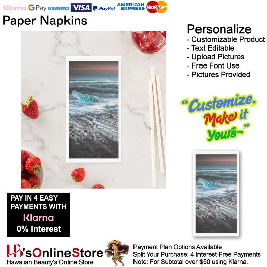 Serviette En Papier Sunset Beach Guest Towel Paper Napkins 29