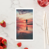 Serviette En Papier Sunset Beach Guest Towel Paper Napkins 34 (En situation)