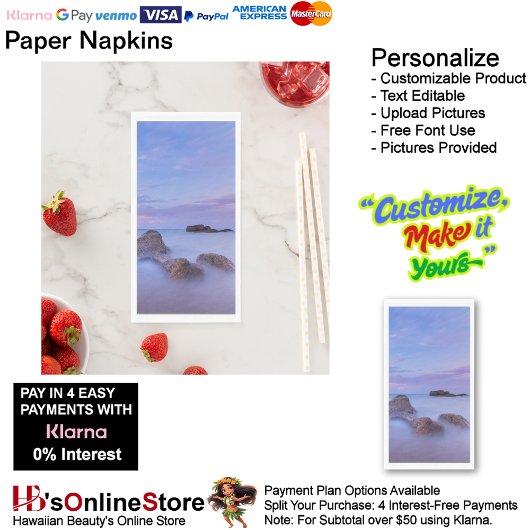 Serviette En Papier Sunset Beach Guest Towel Paper Napkins 38