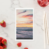 Serviette En Papier Sunset Beach Guest Towel Paper Napkins 39 (En situation)