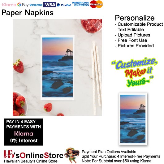 Serviette En Papier Sunset Beach Guest Towest Papier serviette serviet