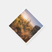 Serviette En Papier Sunset Cactus du sud-ouest de l'Arizona (Coin)
