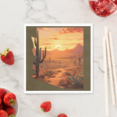 Serviette En Papier Sunset Desert Arizona State (En situation)