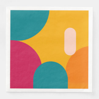 Serviette En Papier Sunset Geometry - Colorful Paper napkin