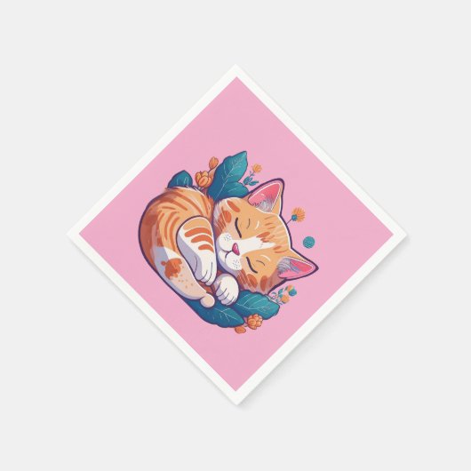 Serviette En Papier Sunset Kitty (Coin)