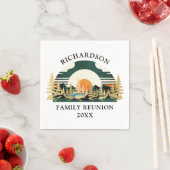 Serviette En Papier Sunset Mountains Camping Custom Family Réunion (En situation)