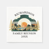 Serviette En Papier Sunset Mountains Camping Custom Family Réunion (Devant)