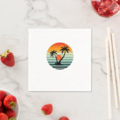 Serviette En Papier Sunset Paradise - Vibes de plage tropicales (En situation)