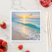 Serviette En Papier Sunset plage (En situation)