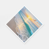 Serviette En Papier Sunset plage (Coin)